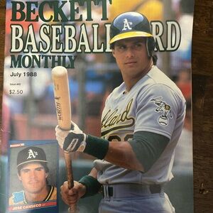 Beckett Baseball Card Monthly Magazine - Oakland A's Cover (July 1988)